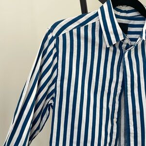 Blue Striped Dress Shirt